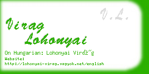 virag lohonyai business card
